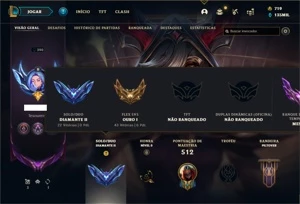 Conta diamante 2 com TODOS os champs e 294 Skins +2 Raras - League of Legends LOL