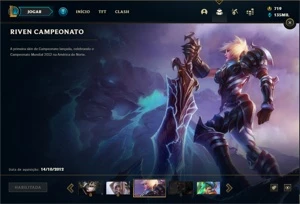 Conta diamante 2 com TODOS os champs e 294 Skins +2 Raras - League of Legends LOL
