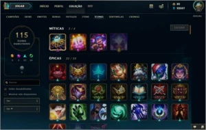 Unranked, Tds os champs, 136 skins, 22k essência - League of Legends LOL