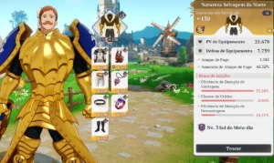 Conta end game 7ds origin Escanor C10 34K Traje Nv3 TOP 120k
