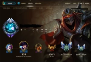 Conta lol Diamond IV - 141 skins e todos campeões - League of Legends