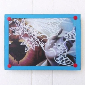 Quadrinho Sagrado Coração de Maria e Divino - Artesanato e Personalizados