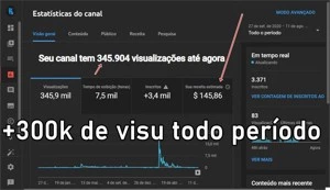 Canal no youtube monetizado 1mil inscritos - Redes Sociais