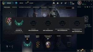 CONTA PLATINA 4 - PREÇO BAIXO E NA HORA - League of Legends LOL