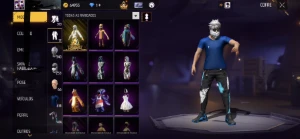 CONTA DE FF NIVEL 75 com todas skins de naruto - Free Fire