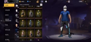 CONTA DE FF NIVEL 75 com todas skins de naruto - Free Fire