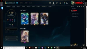 CONTA DE LOL Prata, 159 Skins ( 3 Ultimate + 1 Mistica) - League of Legends