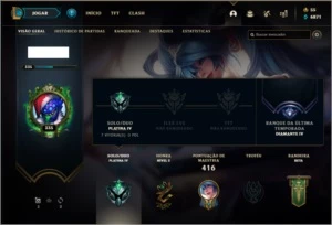 Conta platina 4 com 153 champs e 124 skins (MAIN TOP) - League of Legends LOL