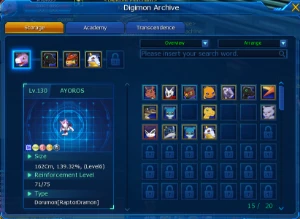 Conta NADMO ALPHA Mid Game com Aox / Alter S / Fanglongmon - Digimon Masters Online