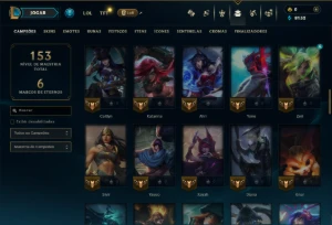 Diamante 3 com 80 Champs e 15 Skins - League of Legends LOL