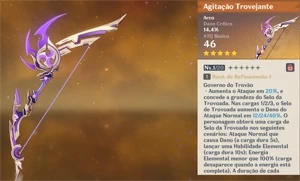 Conta reroll com o arco Agitação Trovejante - Genshin Impact