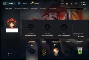 Conta Unranked com 157 Champs e 242 Skins + 132 Cromas - League of Legends LOL