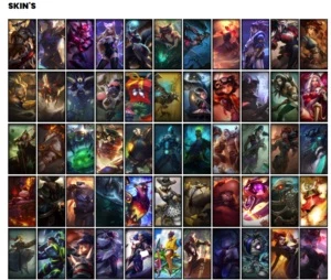 Conta Unranked com 157 Champs e 242 Skins + 132 Cromas - League of Legends LOL