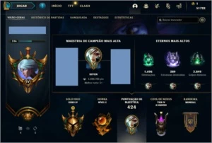 Conta mono Riven 1bk mastery varias skin todos os champions - Apex Legends