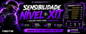 Pack de sensi FF nível xit a melhor do senário - Free Fire