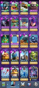 Cv62, 15K+🏆, Comuns, Raras E Épicas Full - Clash Royale
