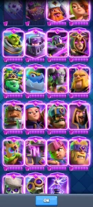 Cv71, Arena 28 Cume de Heróis, 8k+ 💎, 4kk+ ouro, 9 cartas f - Clash Royale