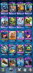 Clash Royale Torre 16, Cv75, 9k+💎, 4kk+💰, 12K+🏆 