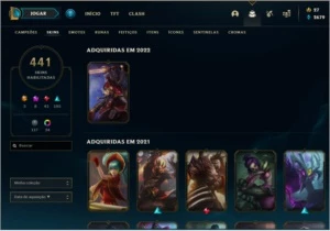 conta lol unranked lvl 516 441 skin pra vender agora - League of Legends