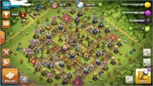 Cv 11 90% full (falta muros e algumas defesas) - Clash of Clans