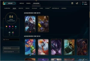 Conta League of lengends, 84 Skins - League of Legends LOL