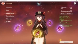 🔥 Conta com Hutao - Yae Miko - Ayaka 🔥 AR40 - Genshin Impact