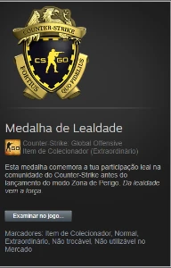 Conta Steam +Insígnia Da Lealdade Cs Go - Counter Strike
