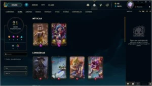 Conta Prata 3 Com Skin Ahri Prestígio - League of Legends LOL