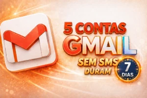 Gmail 5 contas duram 7 dias sem SMS - Emails