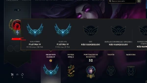 Conta Upada A Mão Platina Nas 2 Filas - League of Legends LOL