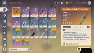Contar Ar 18 com a nova arma do banner e jean c1 - Genshin Impact
