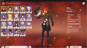 ◀▶ Pc/Mobile Diluc + Tumulo + Qiqi c1 + Xiao + 4 Armas 5⭐ - Genshin Impact