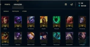 Conta Unranked  20 Campeões + 25k IP + Skins - League of Legends LOL