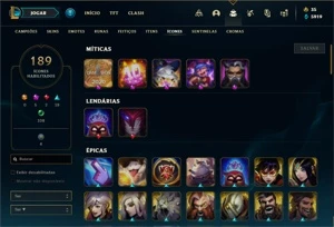 Conta prata 4 com 115 Champs e 90 Skins - League of Legends LOL
