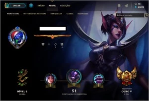 CONTA LEAGUE OF LEGENDS TEMPORADA 2 - ELO ATUAL: GOLD V LOL