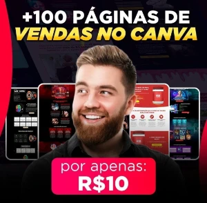 100 Páginas De Vendas Editavéis no Canva +7 Bônus exclusivo