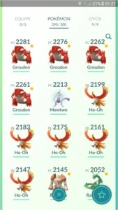 Conta de Pokémon GO