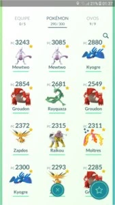 Conta de Pokémon GO