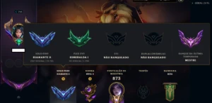 Conta D2 borda mestre 244 skins - League of Legends LOL
