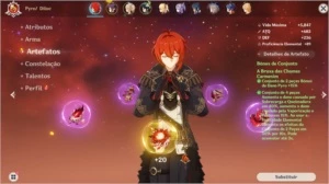 Conta Top Ar46 - Diluc, Venti, Mona, Keqing - Genshin Impact
