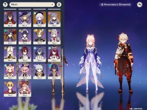 Conta de Genshin Impact AR 51 com 10 personagens 5 estrelas