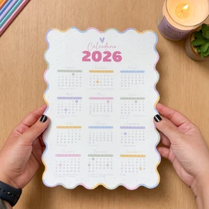 Calendário Ondulado 2026 - Arquivo Digital - Outros
