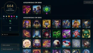 continha de lol desapego 763 skins - League of Legends