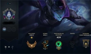 CONTA LEAGUE OF LEGENDS GOLD 4 COM 126 SKINS MMR BOM LOL