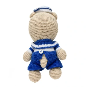 Urso Marinheiro Grande Amigurumi - Artesanato e Personalizados