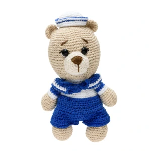 Urso Marinheiro Grande Amigurumi - Artesanato e Personalizados