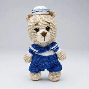 Urso Marinheiro Grande Amigurumi - Artesanato e Personalizados