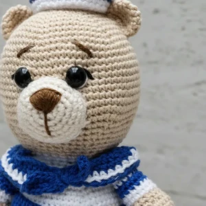 Urso Marinheiro Grande Amigurumi - Artesanato e Personalizados