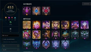 CONTA MESTRE 165PDL / 628 SKINS / ÍCONE E SKIN CHALLENGER - League of Legends LOL