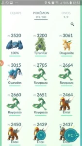 Pokémon Go Conta Lvl33